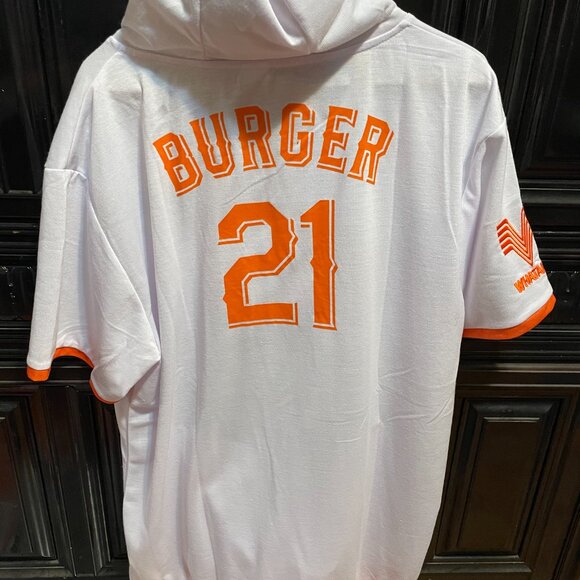 Texas Rangers Jake Burger Whataburger Hoodie/Jersey Mens L - Picture 6 of 6